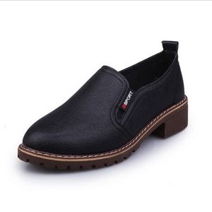 Black Genuine Leather Slip On Shoes